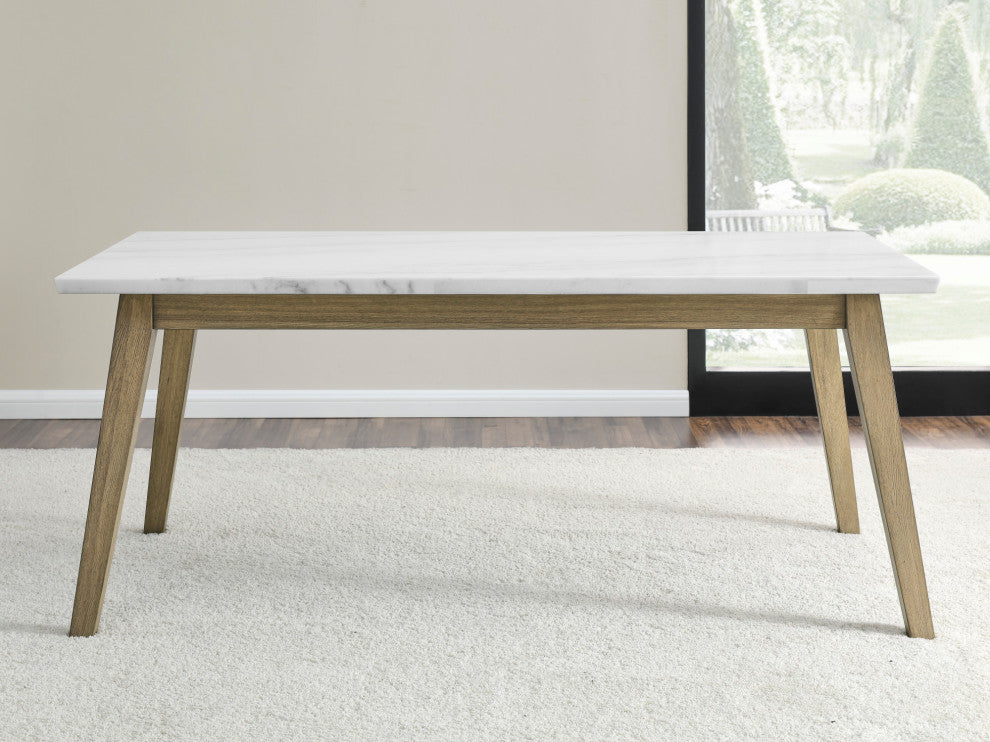 Vida White Marble Top Dining Table