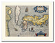 Japan Vintage Old Map Print On Canvas With Picture Frame 28" X 37"