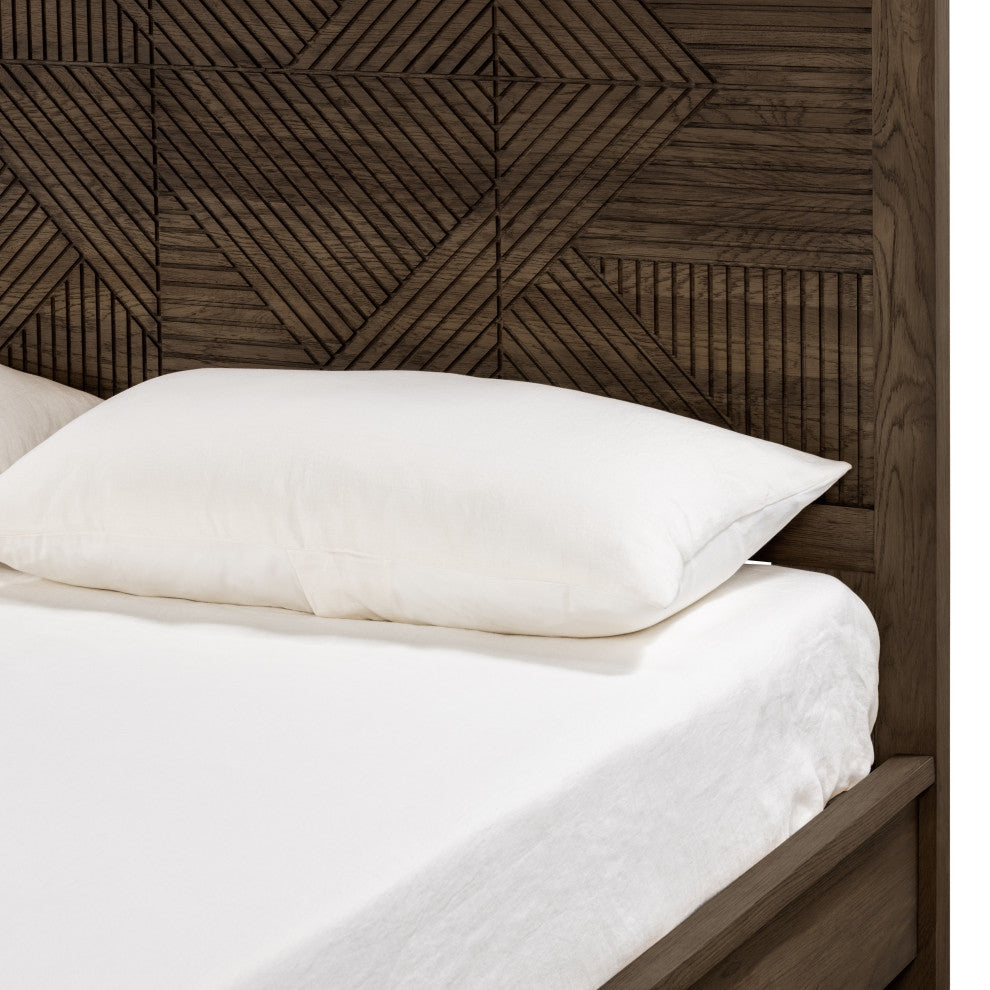 Santa Clara Wood Platform Bed, Toasted Brown, King