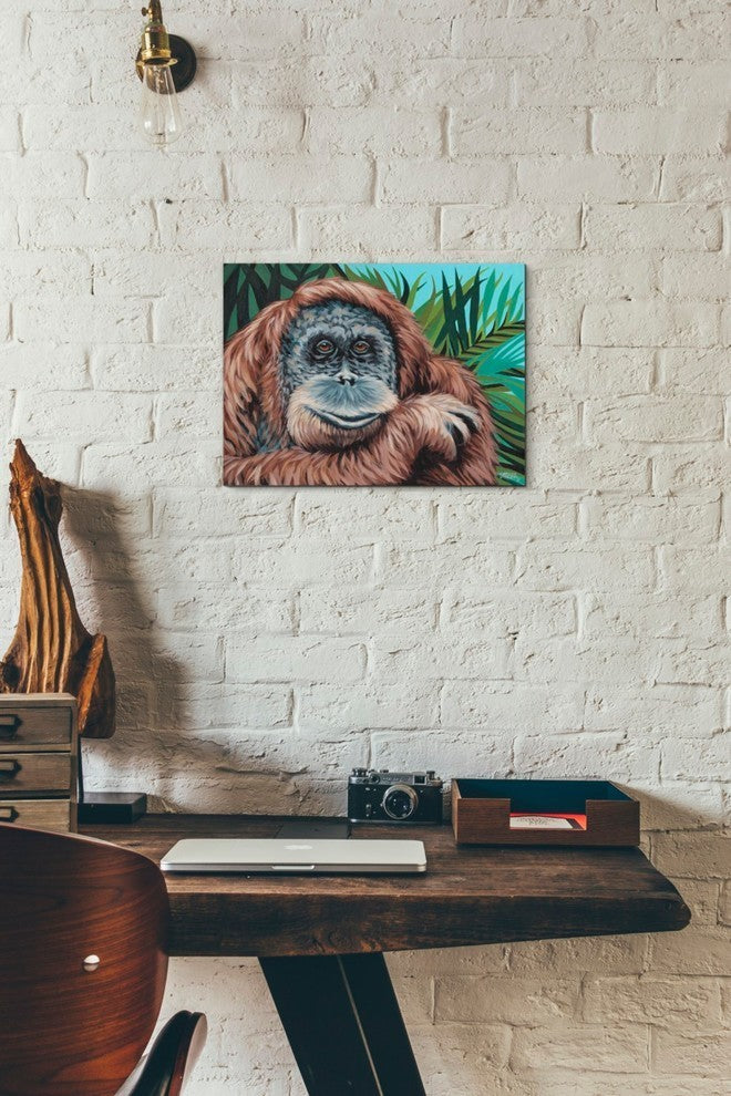Jungle Monkey I' by Carolee Vitaletti Giclee Canvas Wall Art, 16"x12"
