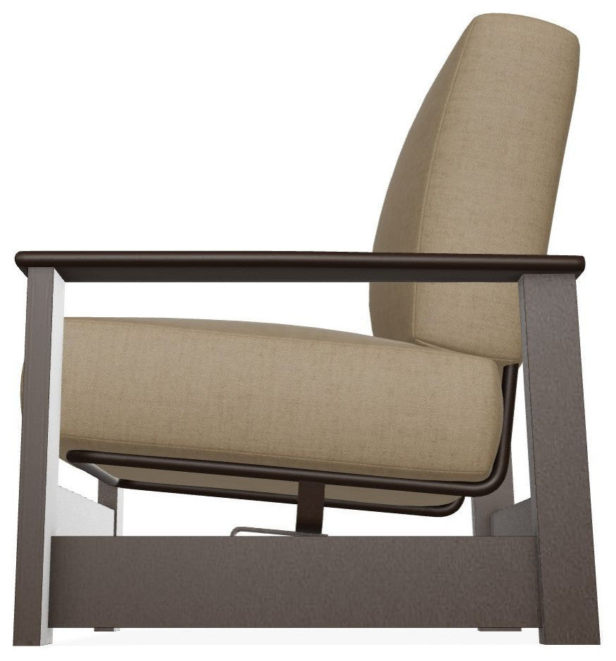 Leeward Deep Seat Outdoor Armchair with Hidden Motion, Wren/Kona