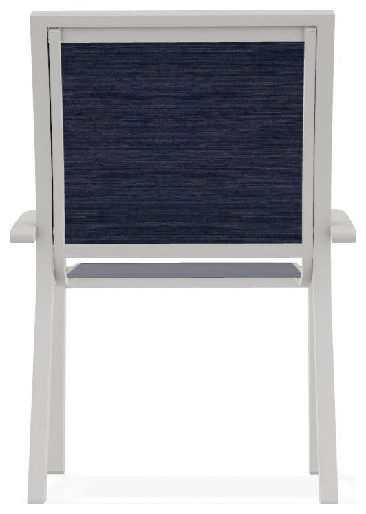 Kendall Sling Stackable Outdoor Dining Chair, Collect Indigo/Snow
