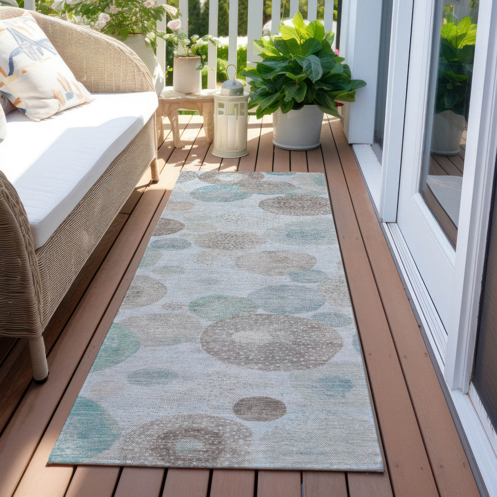 Machine Washable Indoor/Outdoor Chantille ACN1896 Sky 2'3" x 7'6" Runner Rug
