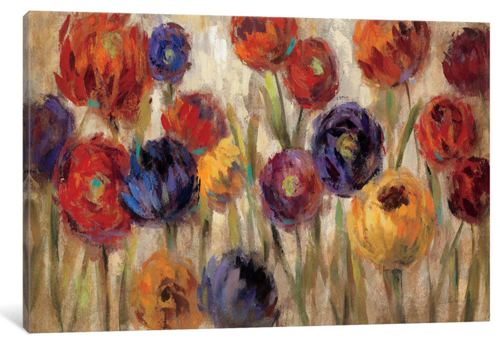 "Asters and Mums Gallery" by Silvia Vassileva, 18x12x1.5"