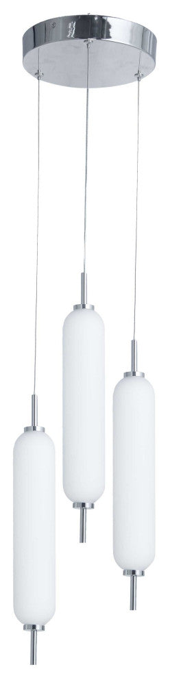 Typha LED Multi Pendant, 3 Light, Polished Chrome