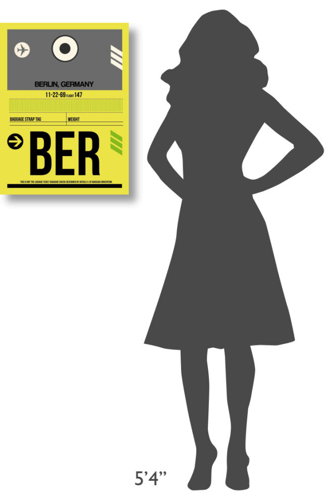 "BER Berlin Luggage Tag 1" Fine Art Print