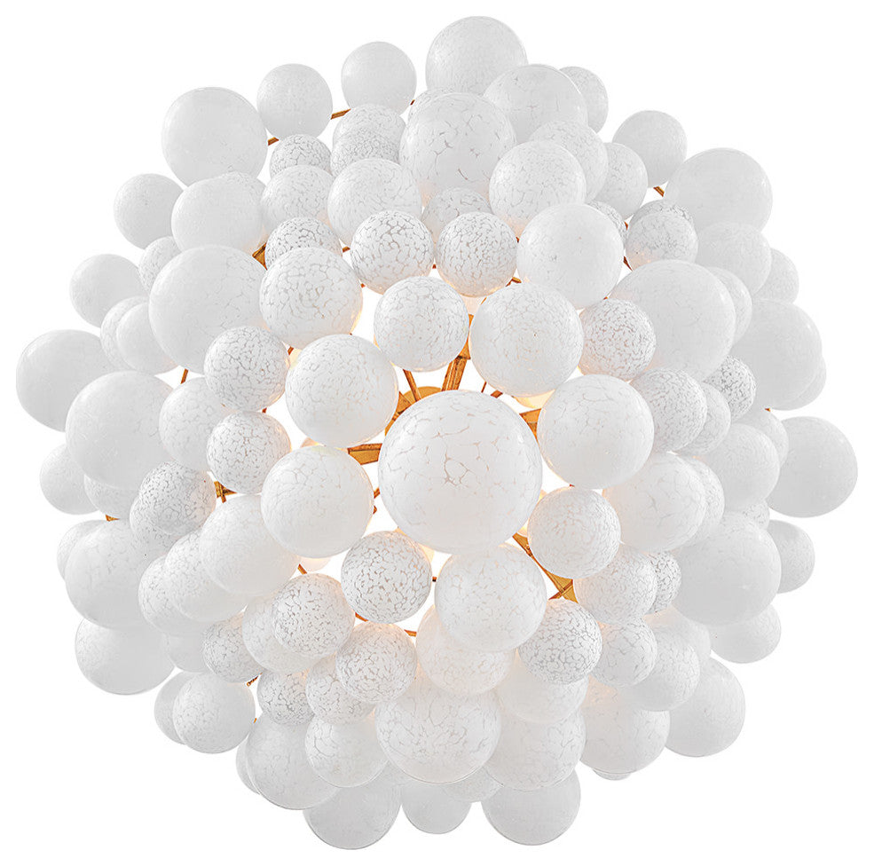 Fredrick Ramond Marabel Large Chandelier, Distressed Brass