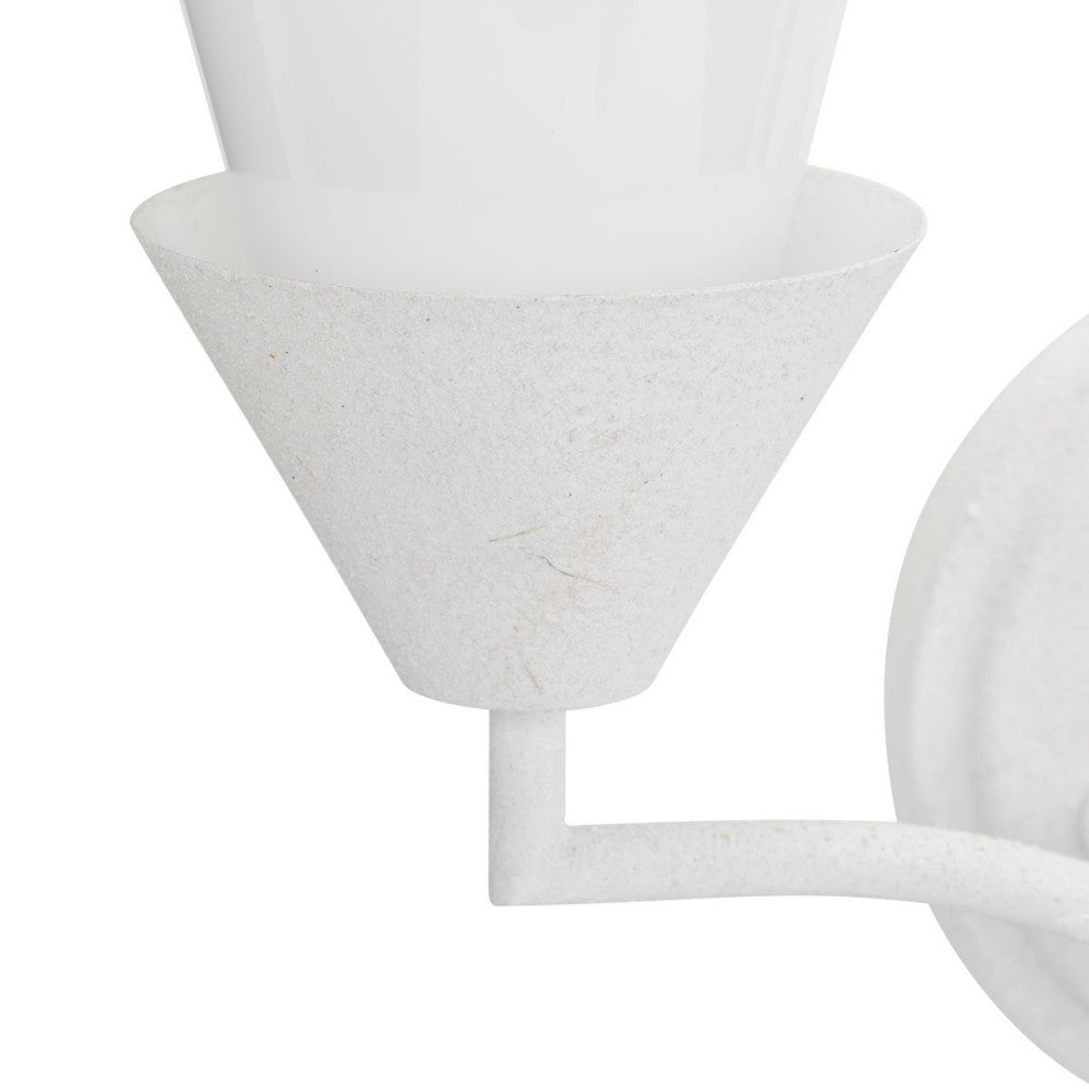 Pinellas Collection Three-Light Contemporary Vanity Light, White Plaster