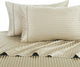 600TC 100% Long Staple Cotton Stripe Sheet Set, Linen, Olympic Queen