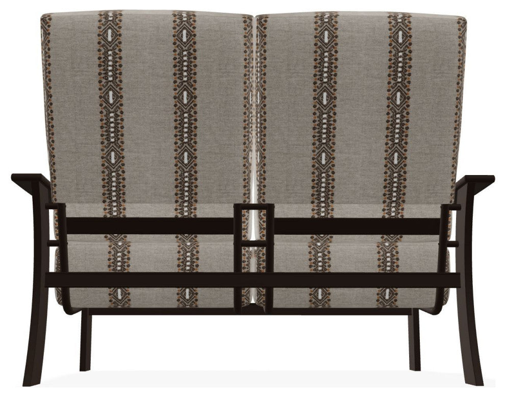 St. Catherine Deep Seat Outdoor Loveseat, Guru Walnut/Kona