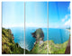 "Seascape View from Hillside" Photography Metal Wall Art, 3 Panels, 36"x28"