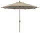 11' Champagne Auto-Tilt Crank Aluminum Umbrella, Beige Olefin