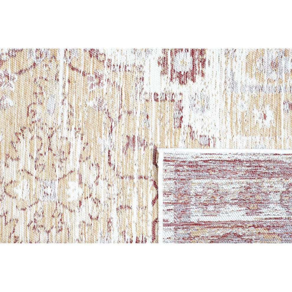 Plaza Medallion Reversible Indoor/Outdoor Area Rug, Mocha, 3'3"x5'