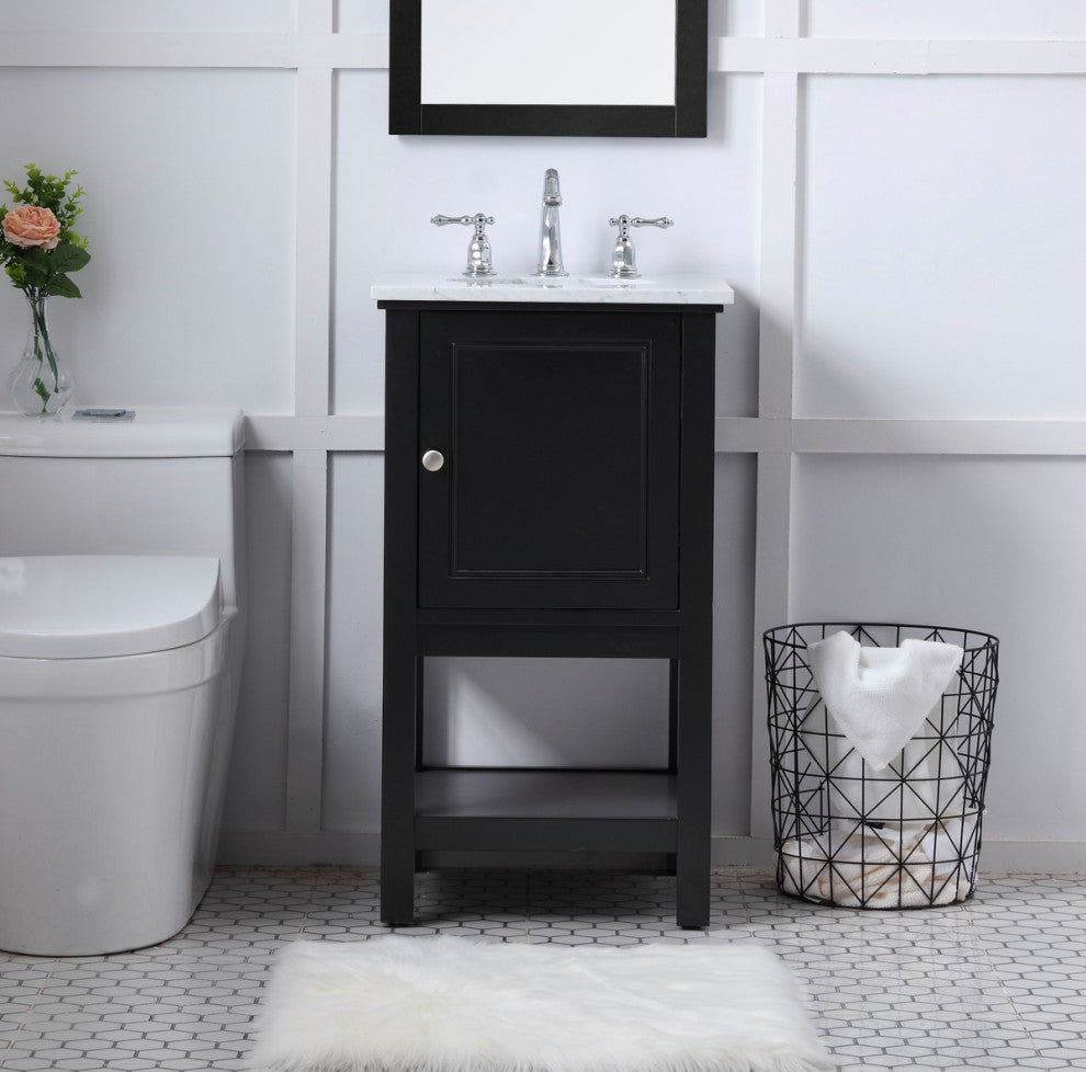 Matilda 19" Single Bathroom Vanity Set, Black