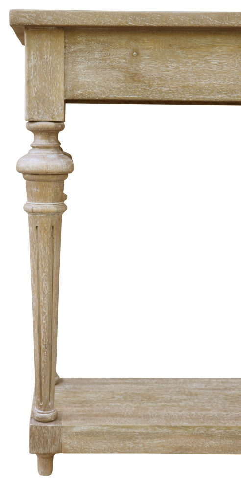 Arin 60" Traditional Turned Leg Console Table, Mango Hardwood