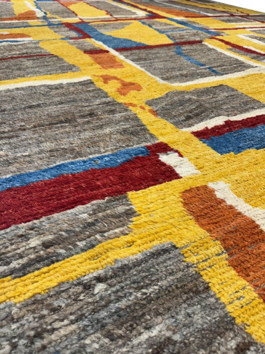 Multi Color Fine Hand Knotted Moroccan 9'5"x14'