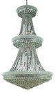 Elegant Primo Foyer Hall Light, Chrome Finish With Royal Cut Crystal