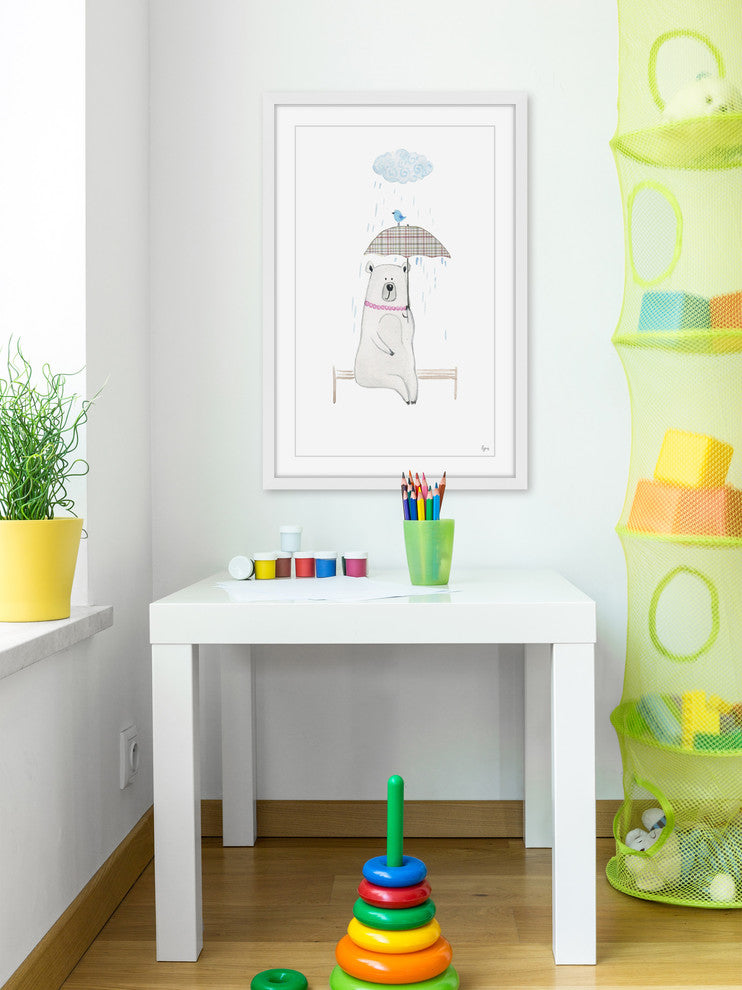 "Jamais Seule" Framed Painting Print, 12"x18"