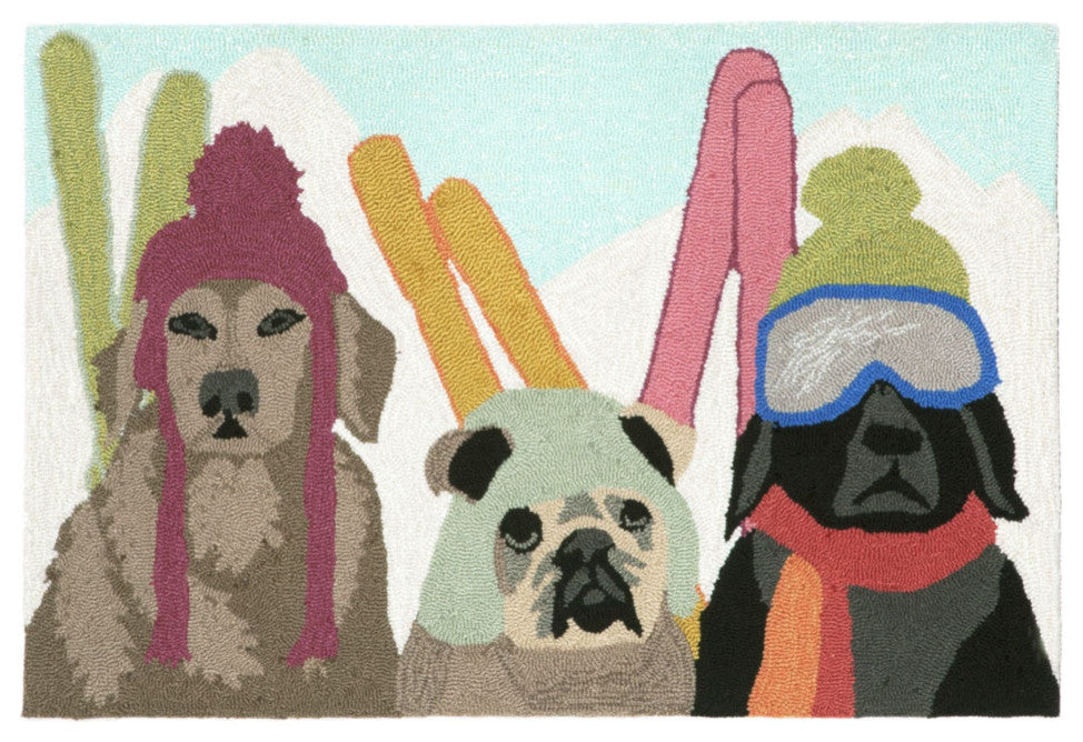 Frontporch Ski Patrol Indoor/Outdoor Rug Multi 1'8"x2' 6"