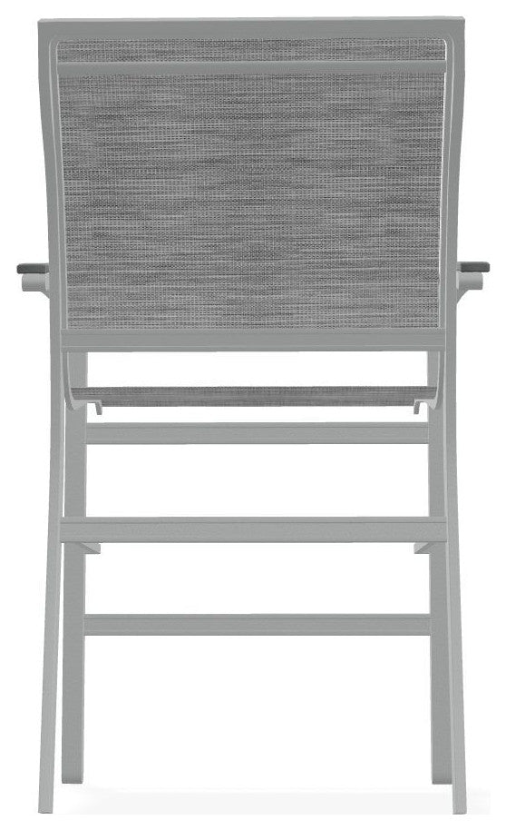Bazza Sling Balcony Height Stackable Outdoor Stool, Collect Charcoal/Graphite