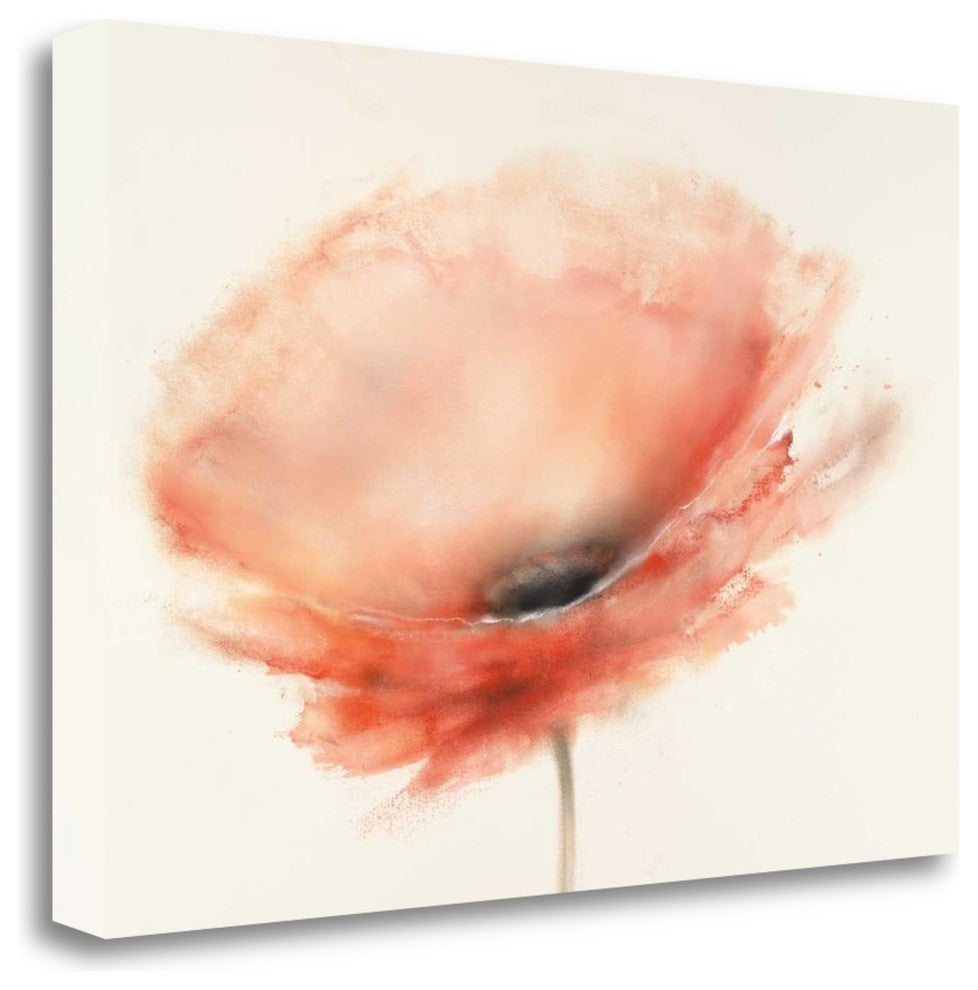"Chiffon Poppy" By J.P. Prior,Ready to Hang Giclee Print on Gallery Wrap Canvas