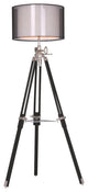 Elegant Lighting Ansel Tripod Floor Lamp, 19.5"x73", Chrome and Black