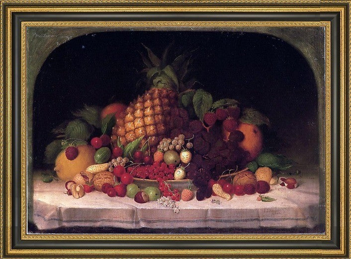 Robert Spear Dunning Fruit Piece  Framed Premium Canvas Print, 18"x27"
