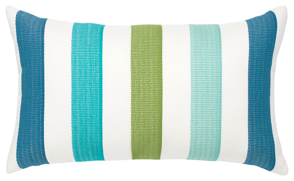 Rhodes Stripe Lumbar Indoor/Outdoor Performance Pillow, 12"x20"
