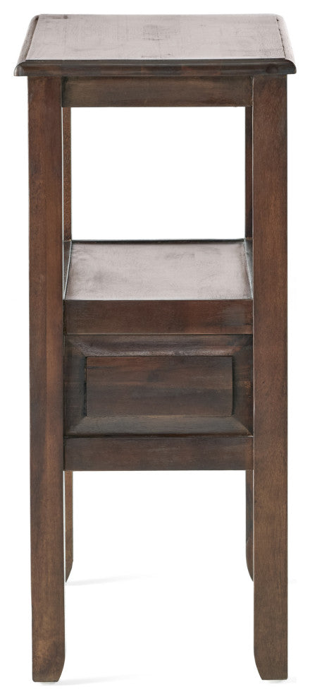 GDF Studio Noah Wood Accent Table, Brown Mahogany