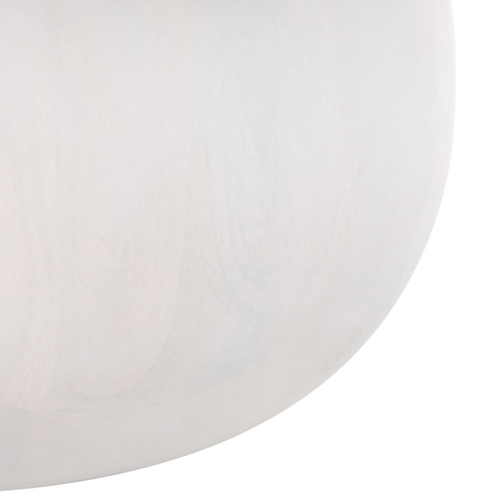 Safavieh Couture Gabribella Round Wood Coffee Table, White Washed