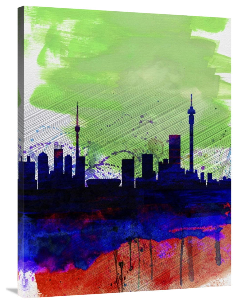 "Johannesburg Watercolor Skyline" Fine Art Print