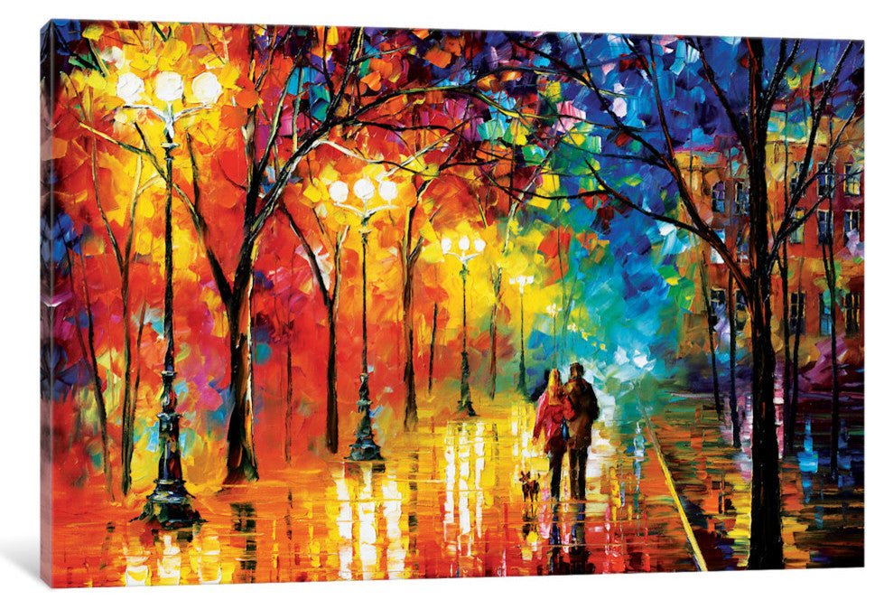 "Romantic Evening Gallery" by Leonid Afremov, 26x18x1.5"