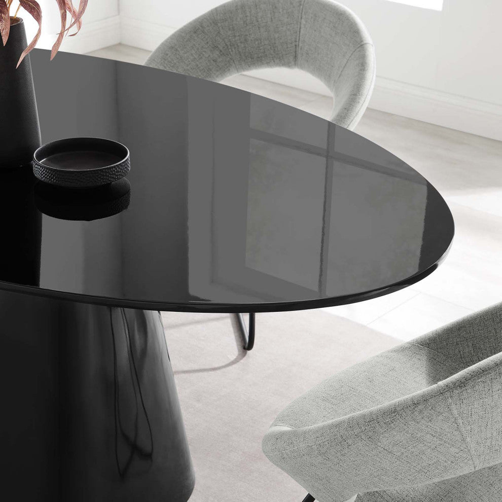 Provision 75" Oval Dining Table, Black