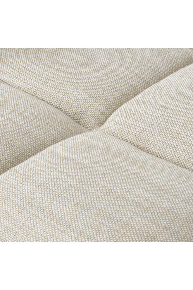 Beige Grid-Tufted Modular Sofa, Eichholtz Hunter, Left
