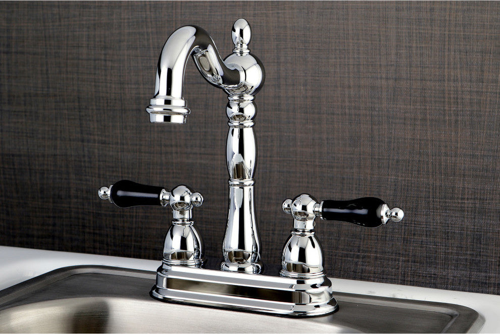 Kingston Brass 4" Centerset Bar Faucet, Polished Chrome