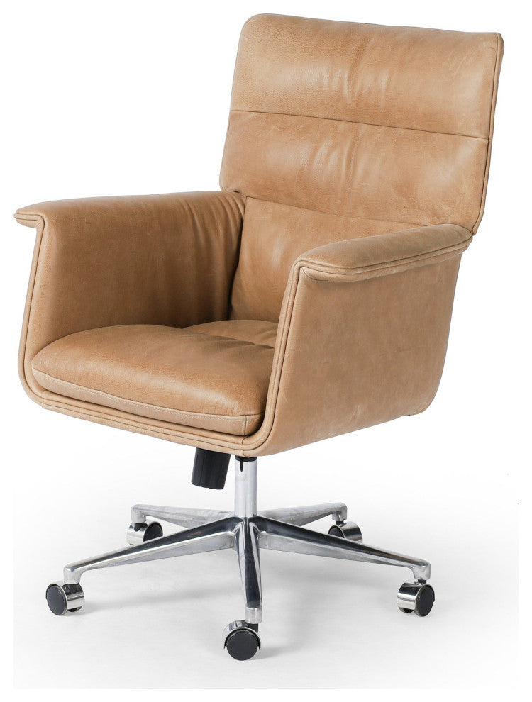 Humphrey Desk Chair Palermo Drift, Polished Aluminum