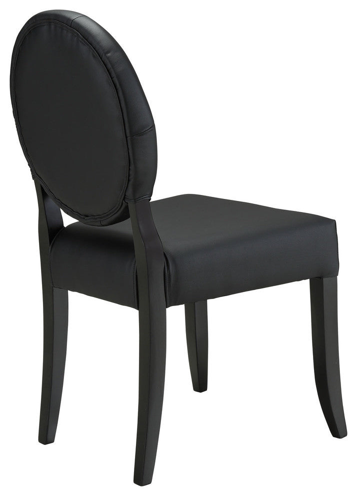 Modern Contemporary Kitchen Dining Side Chair Set of 4 Black