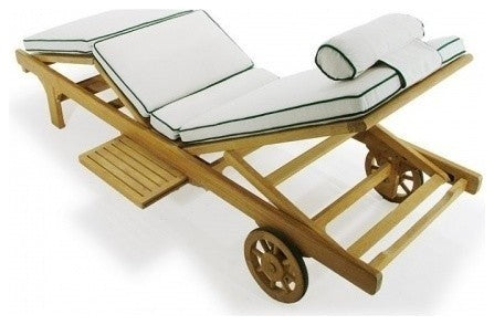 Somerset Chaise Lounger With Cushions, Cushion: Canvas