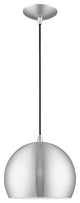 Livex Lighting Brushed Aluminum 1-Light Mini Pendant