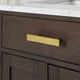 Chestnut 60" Bath Vanity, Brown Oak, Vanity Only With Satin Gold Finsih Hardware
