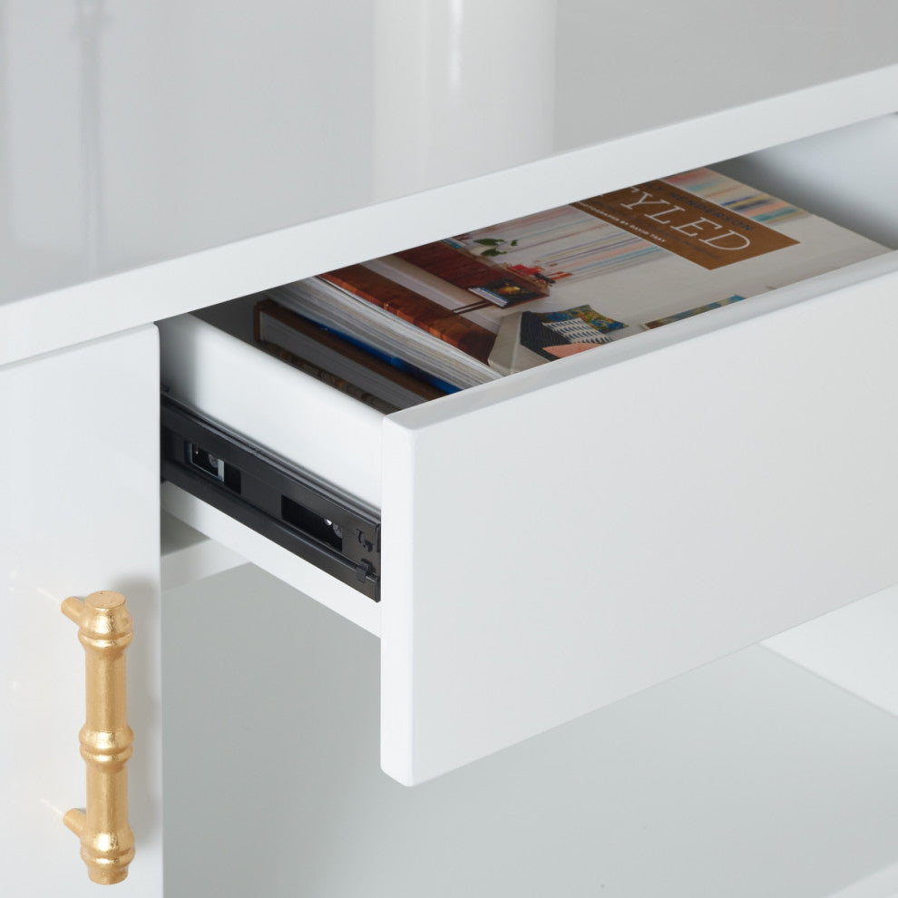 Safavieh Couture Ruben Cabinet, White/Gold