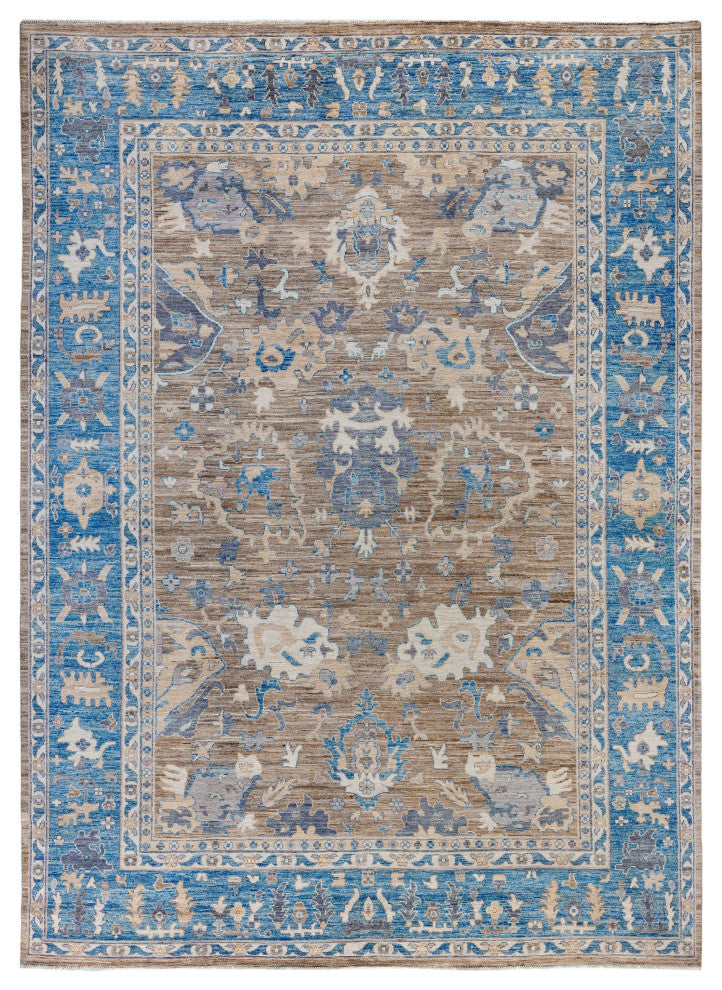 Oushak One-of-a-Kind Hand-Knotted Area Rug Brown, 8'9" x 12'2"