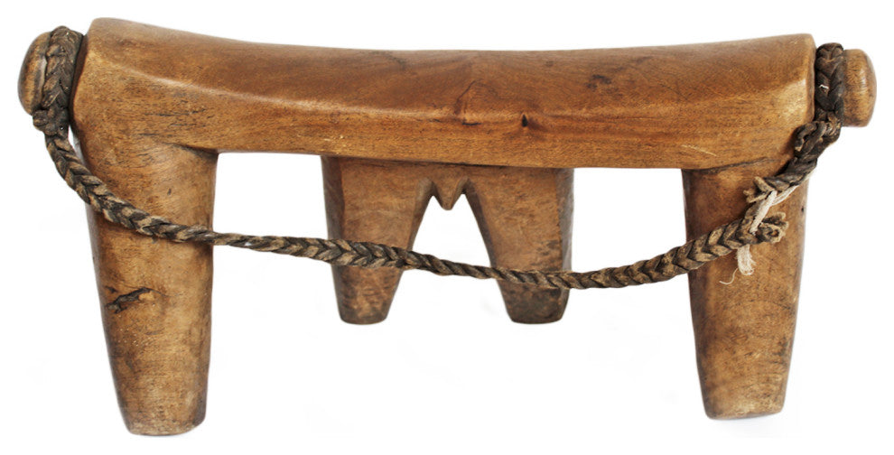 Consigned Vintage Carved Dinka Headrest