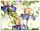 "Seamless Flowers Vector Art" Glossy Metal Wall Art, 3 Panels, 36"x28"