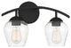 2-Light Bathroom Vanity Light, Matte Black