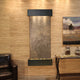 Inspiration Falls Water Fountain, Green Featherstone, Blackened Copper, Square