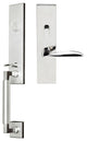 Stratus Lever, Mortise Entry Handle set, LHR, Polished Stainless Steel