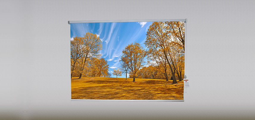 "Autumn Hilltop" Artwork, 3' Shade, Fabric, Left