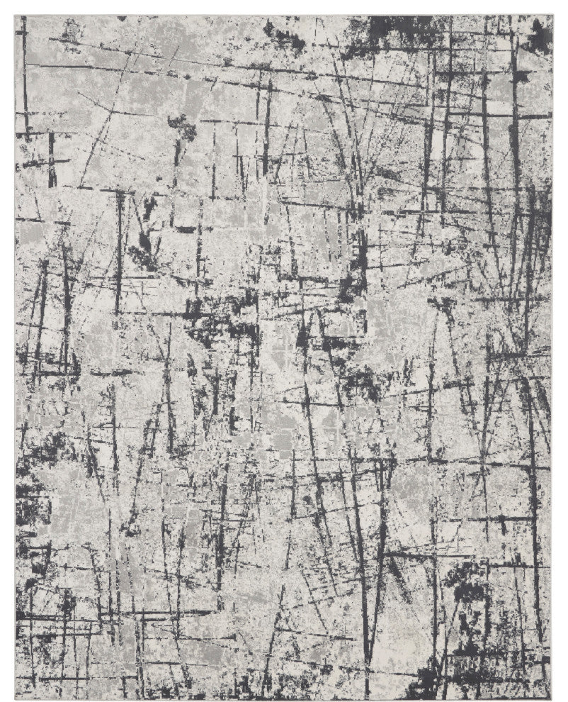 Calvin Klein CK970 Vapor 9' x 12' Ivory Grey Modern Indoor Rug