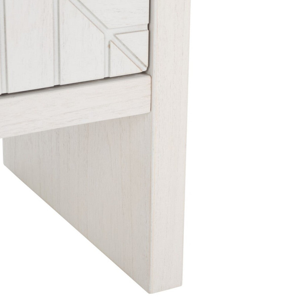 Safavieh Zella 4 Door Console Table, White Washed